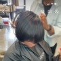 Natural Hair Smoothing Silk-press & Saran Wrap