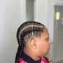 Stitch or Feed In  Braids (7-10)