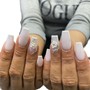 Flakes Encapsulated (Gold, silver, rose gold or bronze) Per 2 nails