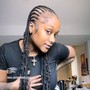 Boho Straight Backs/Cornrows with human hair