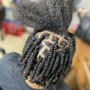 Two strand twists on natural hair