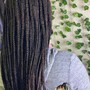 Distressed Locs with HUMAN Curls