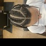 Straight back cornrows