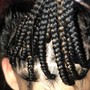 Half Up- Half Down Feed-In Braids