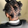 Microlocks installation with human hair(braids)