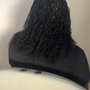 Microlocks installation with human hair(braids)