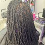 Half up and half down (Crochet Braids)- Feed in Cornrows /Crochet Braids in Back