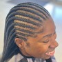 Cornrows(med)+ Partial Quickweave