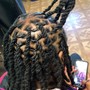 3-6 stitch braids w/ extensions