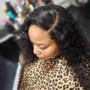 Hairline color touch up perm / demi