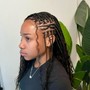 Fulani Flip Over Braids w/ curls (mid back )