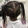 Natural Hair Cornrows (1- 2 Cornrows)