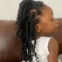 Natural Braided Kid's Style - 1-2 Braided Ponytails