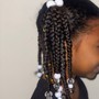 Natural Braided Kid's Style - 1-2 Braided Ponytails