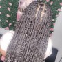 8 Straight back feed in/stitch braids