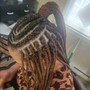 Feed-In Cornrows With Hair