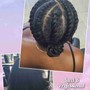 2 Braids to the back style