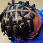 Med knotless mid back hair included