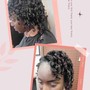 Flat Twist Out on Relaxed Hair