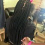 6 stitch braids to the back