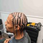 Box Braids men women and kids medium size box braids