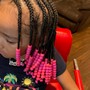 Kids Cornrows w/hair& beads