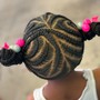 Small straight back Stitch Braids