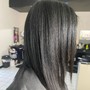 flat iron natural hair 