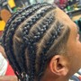 Feed In Straight Back Braids