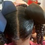 Silk press ponytail