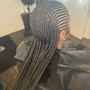 Natural length small cornrows