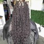 Box Braids w/curly hair