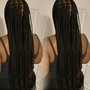 Half Knotless, bundles Sewed in Back