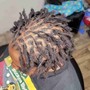 Wash retwist & 2 Feed In Braids