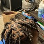 Straight back stitch cornrows