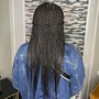 Knotless braids middle back