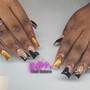 short full set  with French tip design