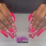 Full set 3xl length with French tip design