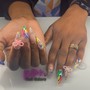 full set XL with French tip designs