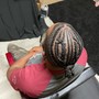 Men’s cornrows (less than half head of hair)