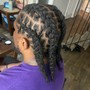 Loc Retwist, Style with weave