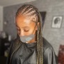 Tree Braids Weave W/ Human Hair (Cornrow Install)