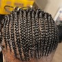 4-8 braids with natural hair