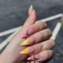 Ombre or French acrylic nails (short)