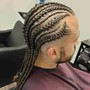 Cornrows (half head)