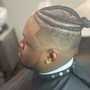 Mens Cut with MANBUN BRAIDS