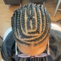 Small braids Cornrow ponytail