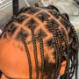 Men small freestyle braids