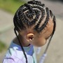 Kid's Braids ponytail no beads   Ages 8-12