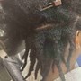 Natural hair double  strand Twists or box braids